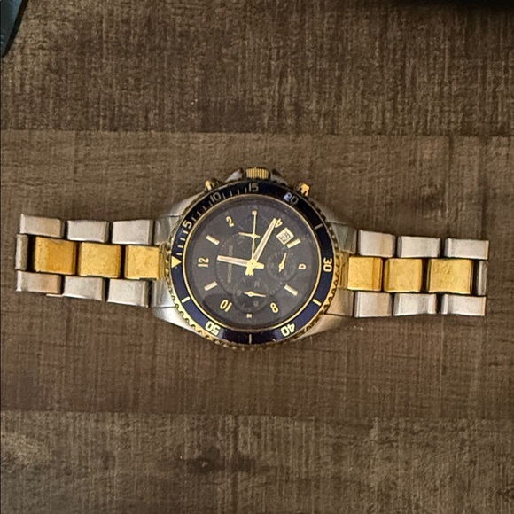 Michael Kors Two-Tone Stainless Steel Watch with Blue Dial - Picture 1 of 3